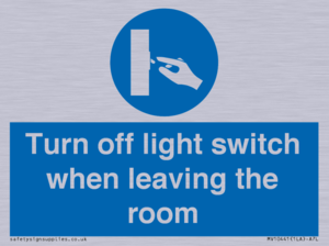 Turn off light switch when leaving the room